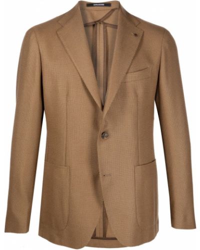 Ull lang blazer Tagliatore brun