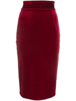 Кадифена миди пола Chiara Boni La Petite Robe червено