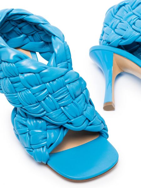 Sandalias con tacón Bottega Veneta azul