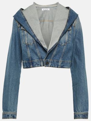 Jeansjacke mit kapuze Alaã¯a blau