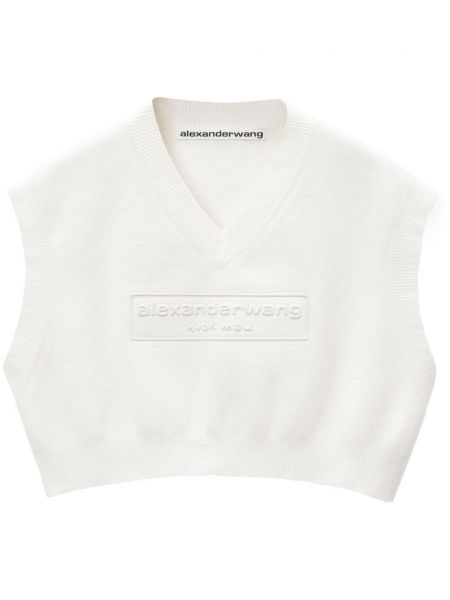 Top court en tricot Alexander Wang blanc