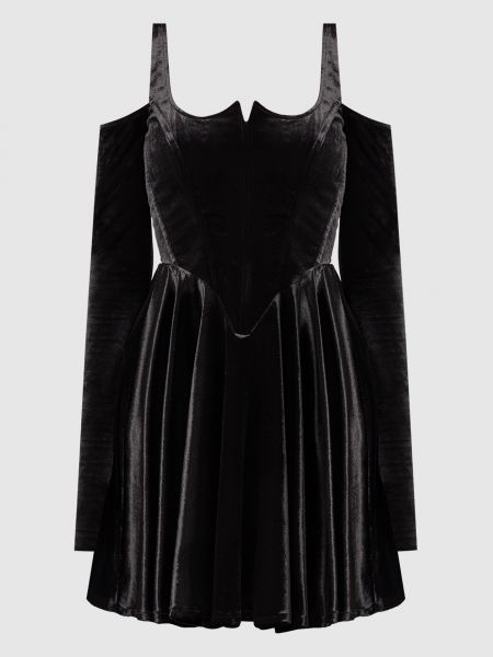 Бархатное платье Versace Jeans Couture черное