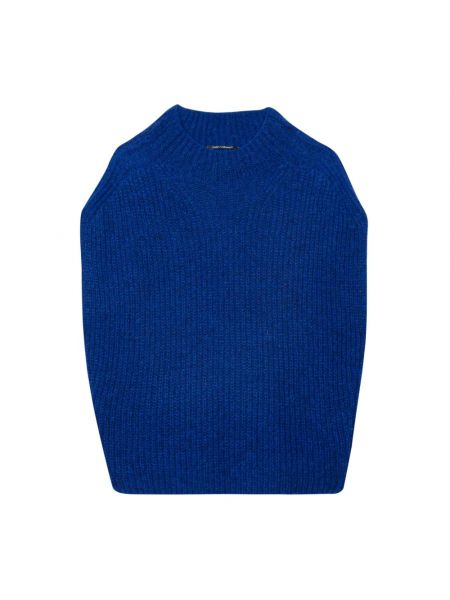 Sweter wełniany Luisa Cerano niebieski