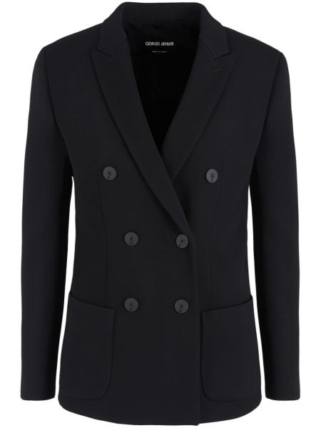 Dobbeltradet blazer Giorgio Armani sort