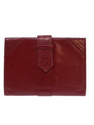 Kopertówka skórzana Yves Saint Laurent Vintage czerwona