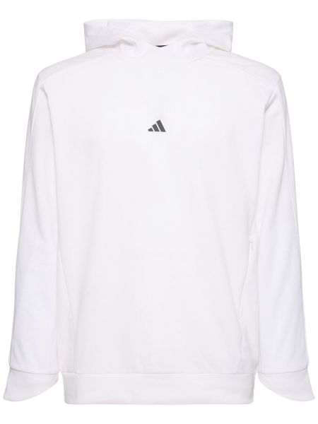 Sudadera con capucha con estampado Adidas Performance blanco