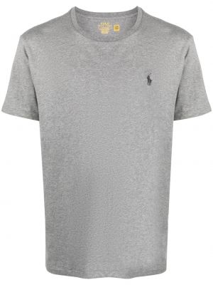Pamut hímzett pólóing Polo Ralph Lauren szürke