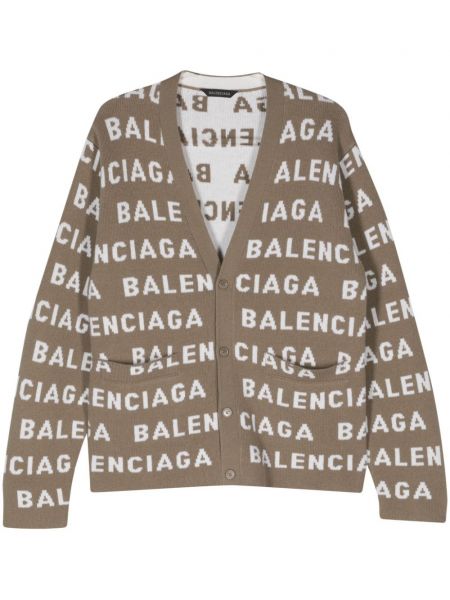 Jacquard strickjacke mit geknöpfter Balenciaga