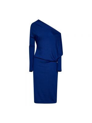 Jedwabny sukienka midi z kaszmiru Tom Ford niebieski