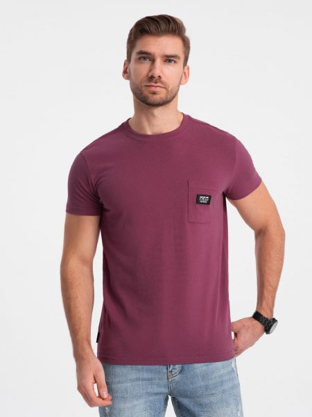 Casual μπλούζα με τσέπες Ombre ροζ