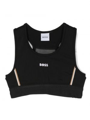 Top con stampa Boss Kidswear nero