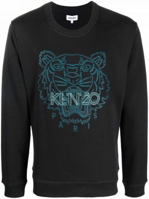 Sweatshirt mit stickerei mit tiger streifen Kenzo schwarz