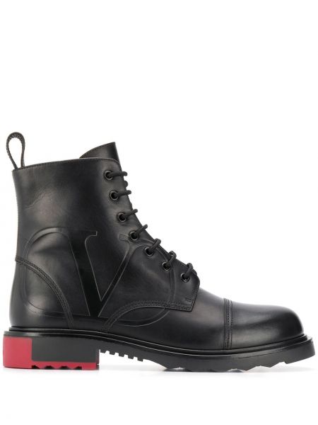 Členkové topánky Valentino Garavani čierna