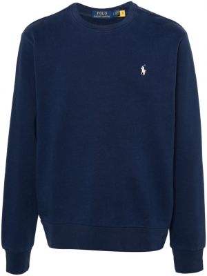 Pamučna pletena pletena polo majica Polo Ralph Lauren plava