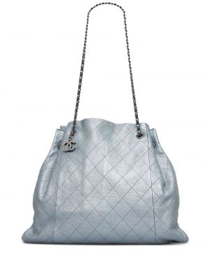 Gesteppte shopper handtasche Chanel Pre-owned grau