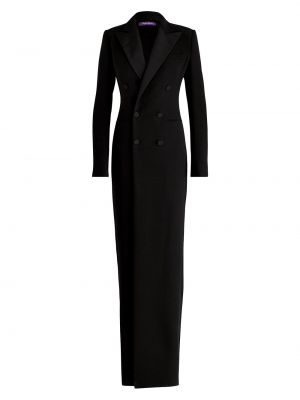 Шелковое платье-смокинг Kristian Ralph Lauren Collection черный