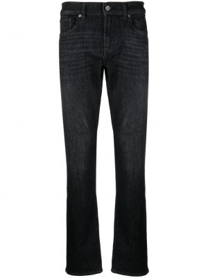 Jeans skinny taille basse slim 7 For All Mankind noir