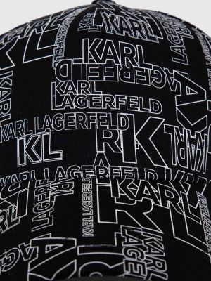Czapka z daszkiem Karl Lagerfeld czarna