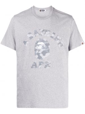 T-shirt con stampa A Bathing Ape® grigio
