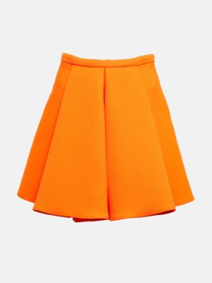 Mini spódniczka plisowana Versace pomarańczowa