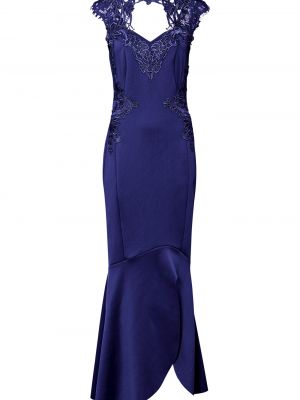 Čipkované elegantné večerné šaty z polyesteru Bonprix - modrá