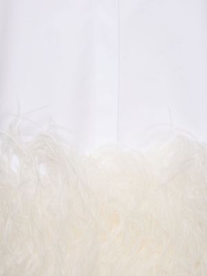 Памучна мини рокля Valentino бяло