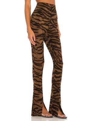 Leggings con rayas de tigre Norma Kamali marrón