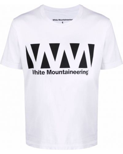 Camiseta con estampado White Mountaineering blanco