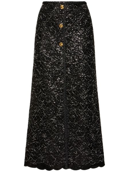 Tweed midi hame Giambattista Valli musta