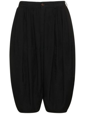 Plisované voľné šortky Comme Des Garçons čierna