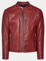Красные мужские кожаные куртки