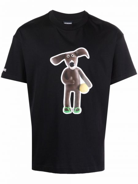 Camiseta con estampado Jacquemus negro