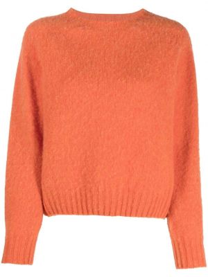 Вълнен пуловер с кръгло деколте Mackintosh оранжево