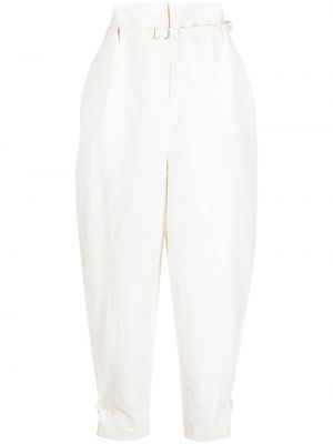 Pantalones ajustados de cintura alta Stella Mccartney blanco