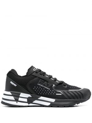 Sneakers με κορδόνια με δαντέλα Ea7 Emporio Armani μαύρο