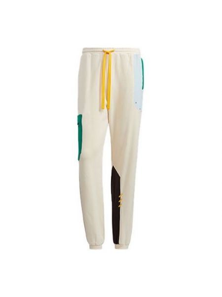 Спортивные штаны adidas originals Series Contrasting Colors Drawstring Bundle Feet Sports Pants/Trousers/Joggers Creamy White белый