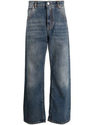 Voľné bavlnené džínsy Etro modrá