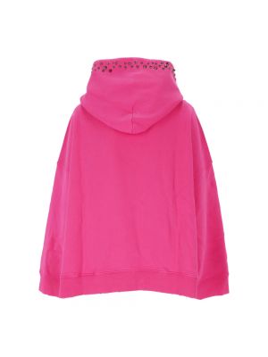 Bluza z kapturem oversize Versace różowa