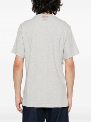 T-shirt di cotone Barbour grigio