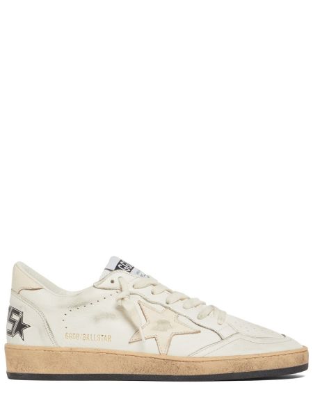 Sneakers i läder med stjärnmönster Golden Goose vit