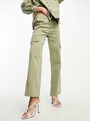 Комбинированные брюки карго цвета In The Style x Gemma Atkinson хаки