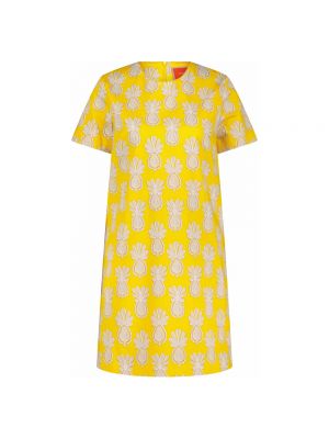 Sukienka mini z nadrukiem La Doublej żółta