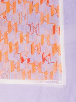 Schal mit print Karl Lagerfeld lila