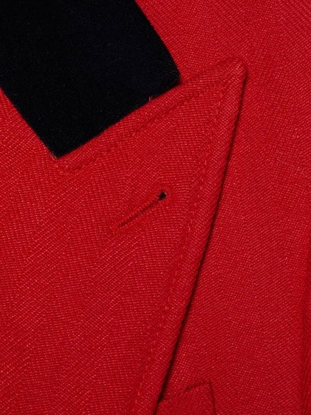 Giacca di lana di lino Gucci rosso