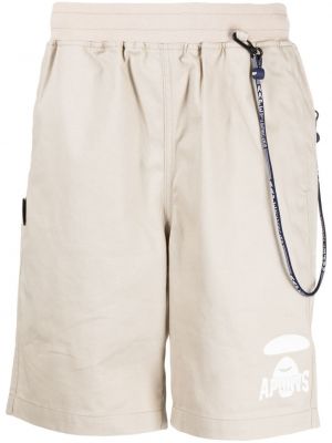 Bermuda con stampa Aape By *a Bathing Ape® beige