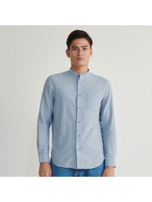 Priliehavá košeľa so stojačikom Reserved modrá