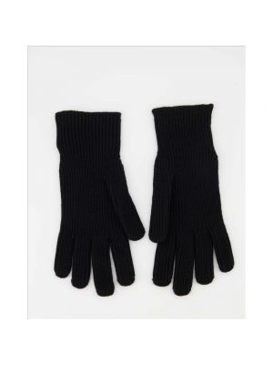 Rękawiczki wełniane Moncler czarne