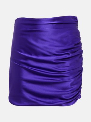 Mini falda de seda The Sei violeta