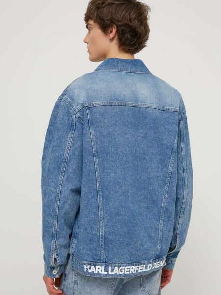 Blugi oversize Karl Lagerfeld Jeans albastru