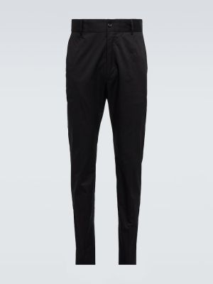 Pantaloni cu picior drept din bumbac Dolce&gabbana negru